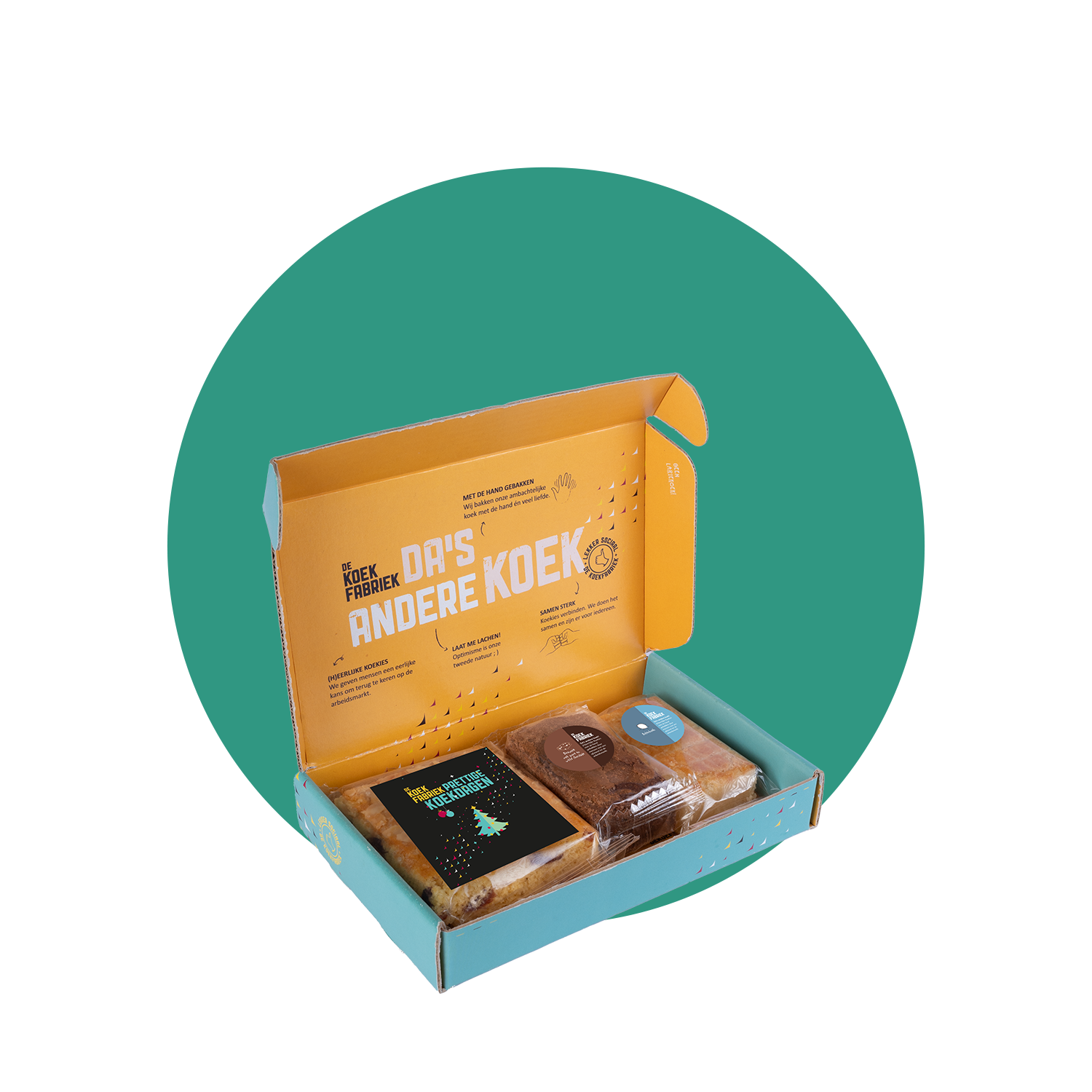 BRIEVENBUSPAKKET - KLETSKOEK - BROWNIE - BOTERKOEK - KERST
