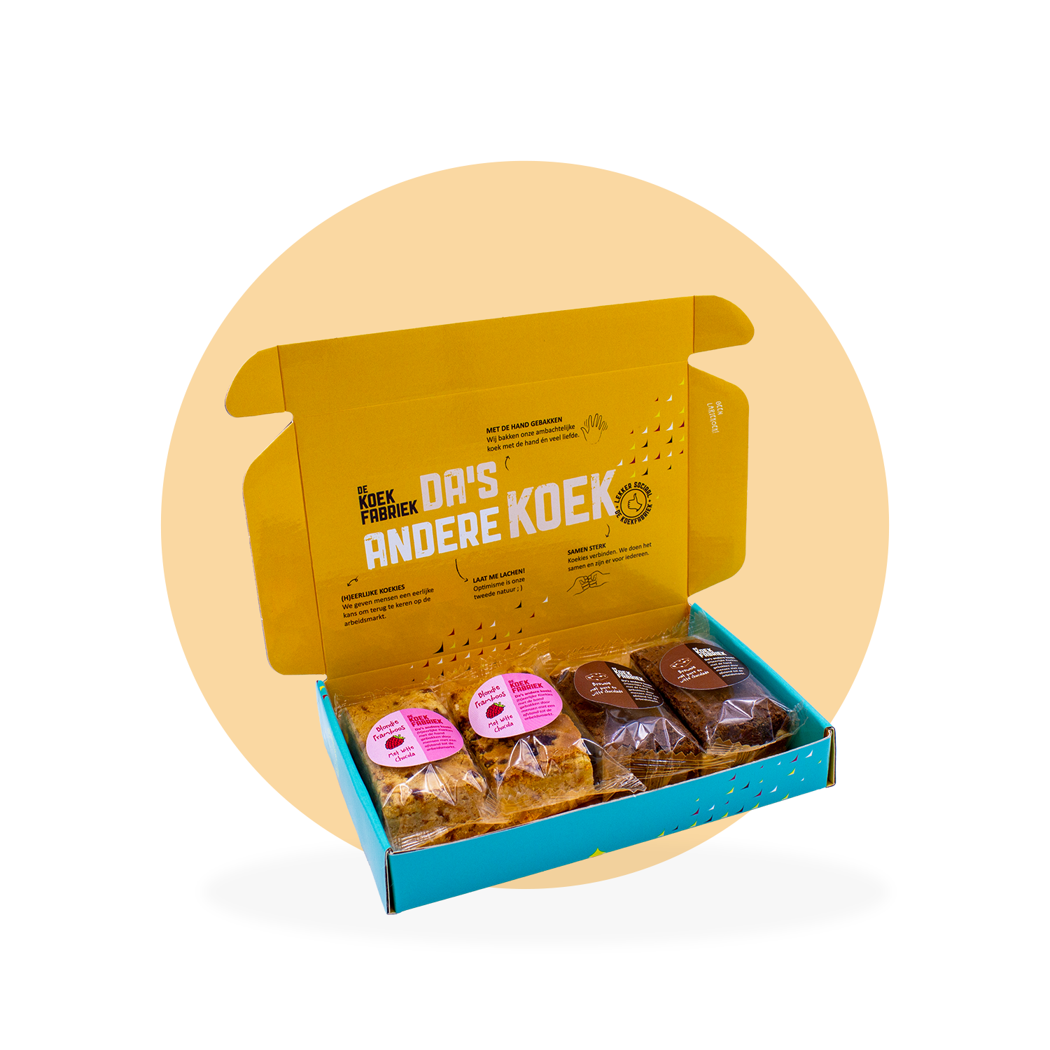 BRIEVENBUSDOOSJE 2x BLONDIE en 2x BROWNIE