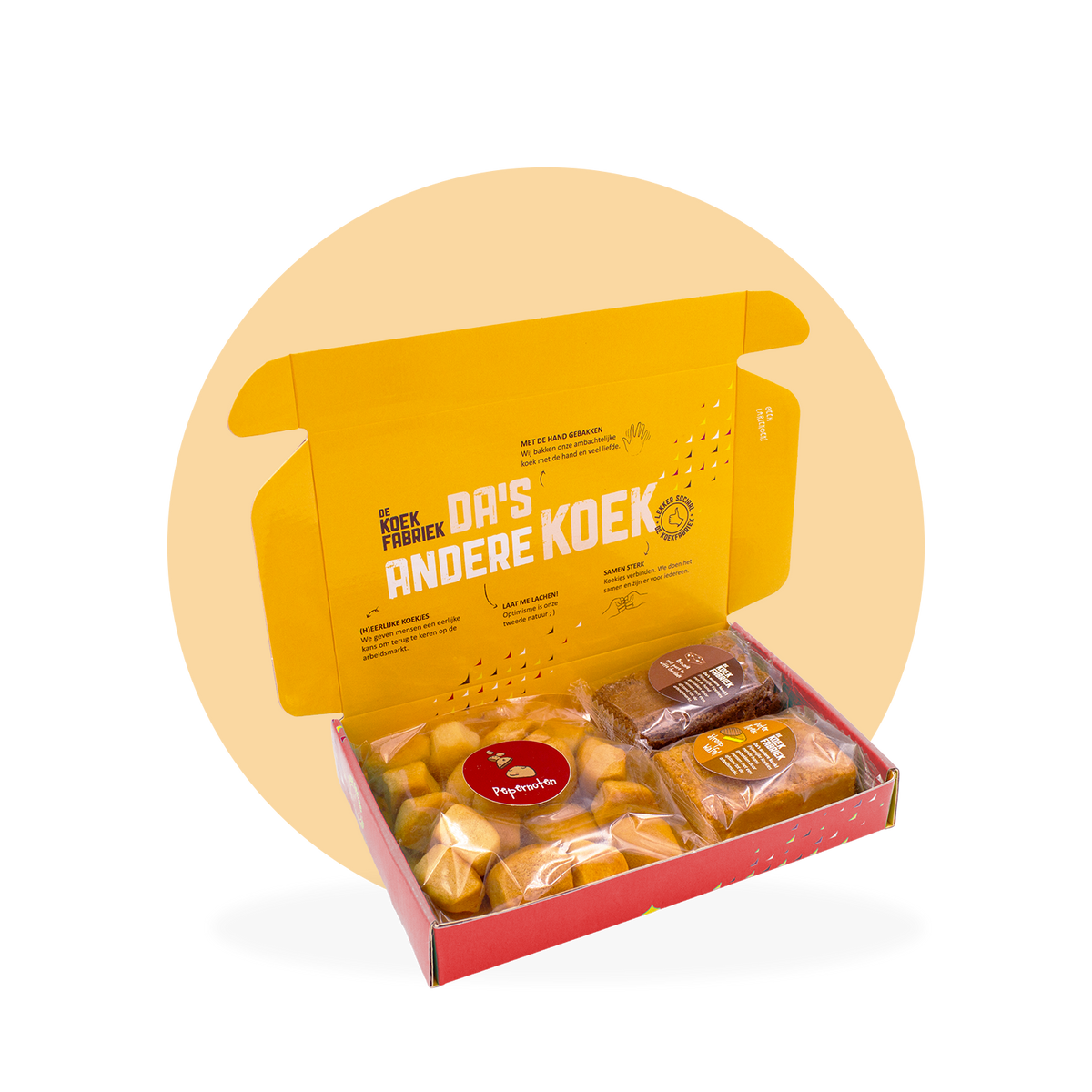 SINT BRIEVENBUSDOOSJE MET PEPERNOTEN, BROWNIE EN BOTERKOEK STROOPWAFEL