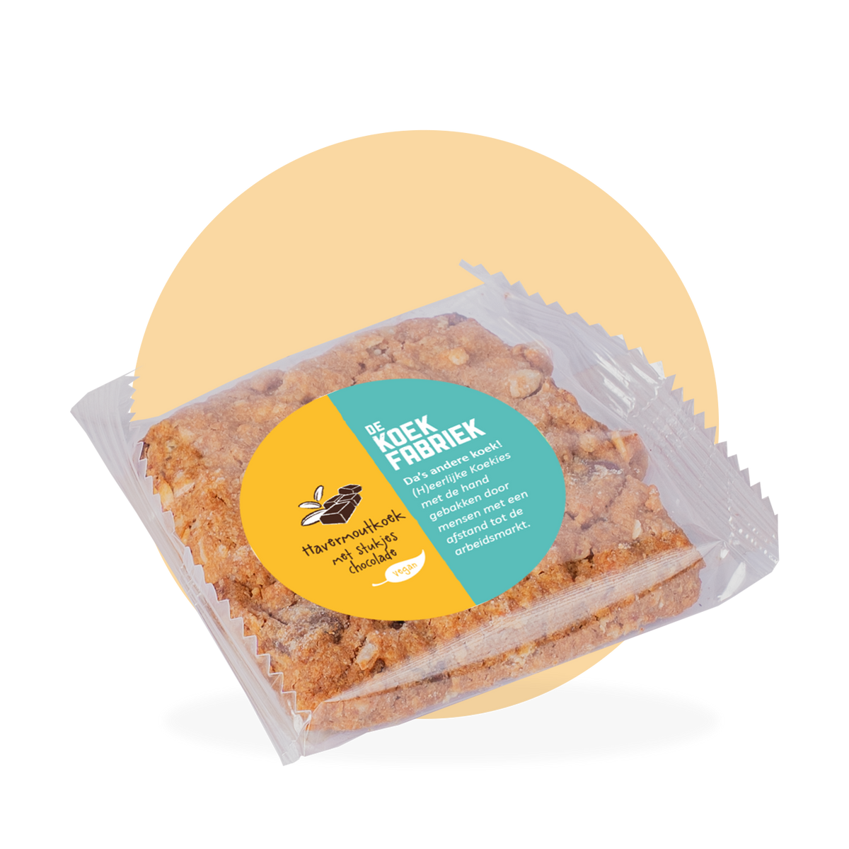 VEGAN HAVERMOUTKOEK PURE CHOCOLADE - PER STUK