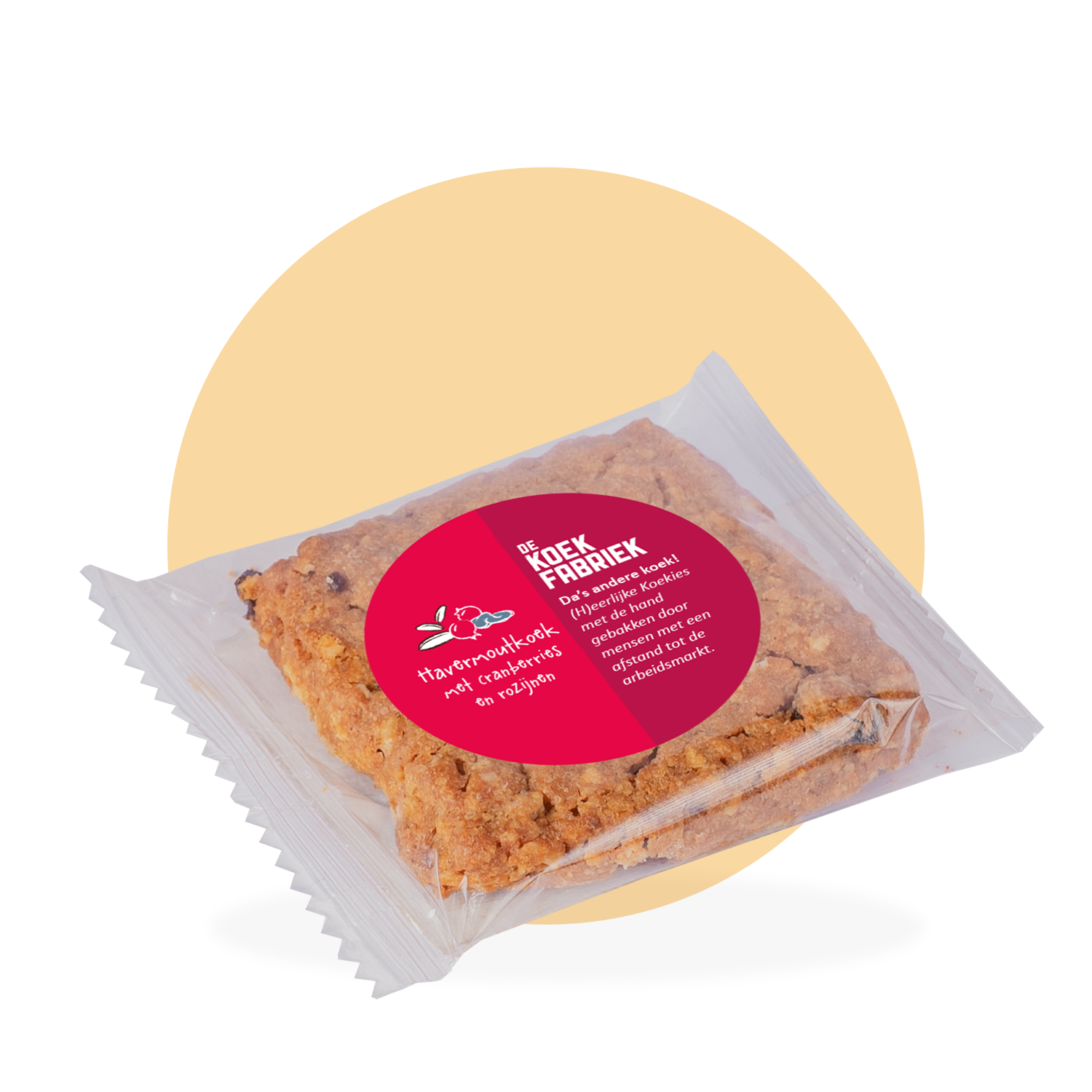 HAVERMOUTKOEK MET CRANBERRIES EN ROZIJNEN